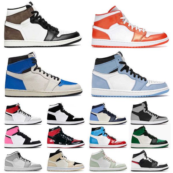 

1 1s jumpman basketball shoes mens womens high university blue dark mocha unc mid dutch green black beetroot grey designer sports sneakers