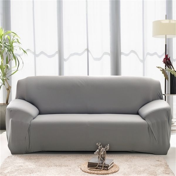 1pc Elastic Sofa Covers для гостиной сплошной цветовой спандекс секционные угловые покрытия диван диван L необходимо купить 2pcs 220513