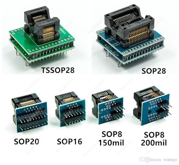 Circuitos Integrados V7.32 TL8666II Plus Alto desempenho Universal USB Programador 16 Adaptador BetterThan TL866CS TL866A NAND