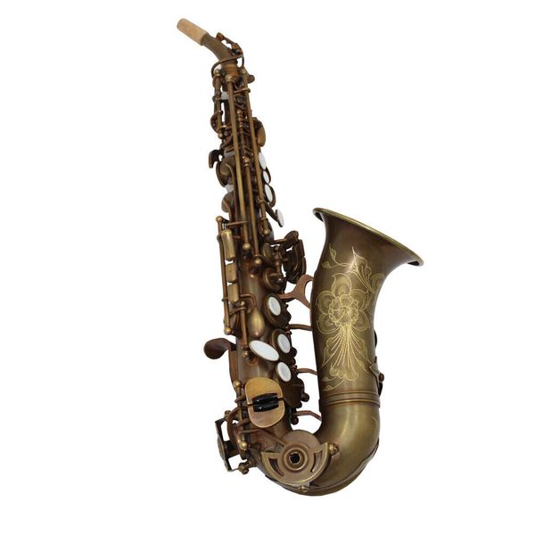 

germany style curved soprano saxophone unlacquered patina