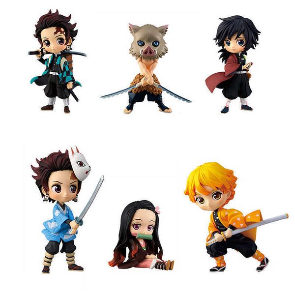 

huiya01 demon slayer kimetsu no yaiba amado tanjirou kamado nezuko agatsuma pvc action figure anime figure q posket statue model toys q0722