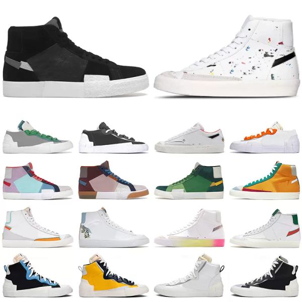 

2022 blazer mid 77 vintage low men women casual shoes black white multi color pink foam pacific blue kumquat mosaic mens trainers platform s