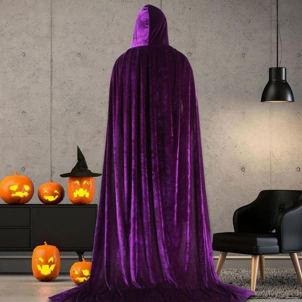 Herren-Nachtwäsche, auffälliger toller Halloween-Umhang mit Kapuze, Cosplay-Umhang, langlebig, Hexe, feine Textur für Festivals