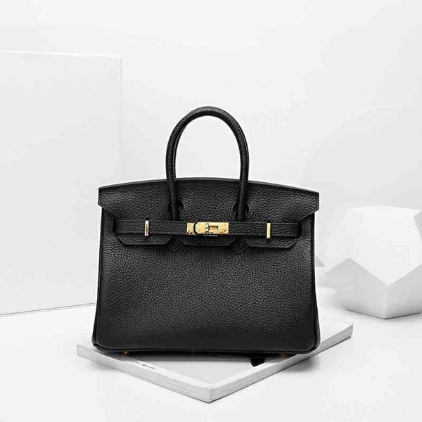 

luxury trend handbags birkins 2022 litchi pattern bag leather large capacity messenger women's fashion temperament
