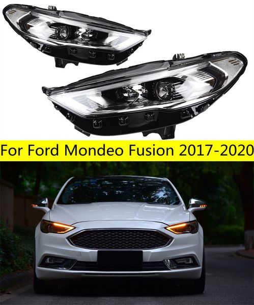 Car Styling Per Ford Mondeo Fusion 20 17-20 20 Lampada frontale LED Faro LED Doppio proiettore Fari Sostituzione