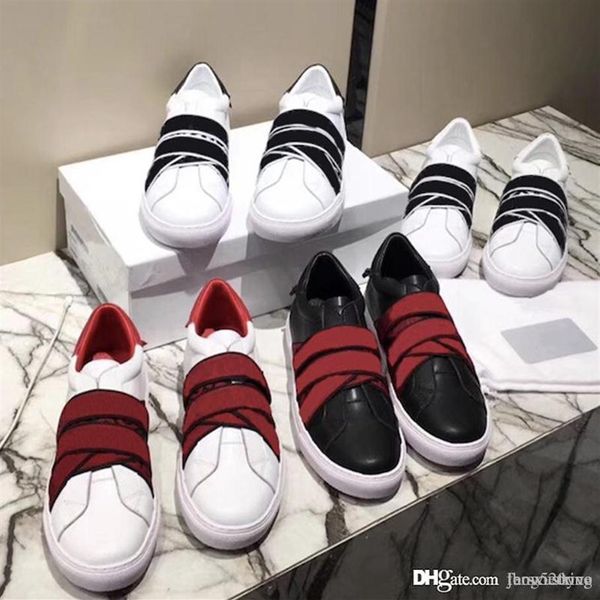 

designer shoes luxury leather sneaker paris signature knots trainers for men women elastic bands 4g webbing sneakers size 35-45 ca254i