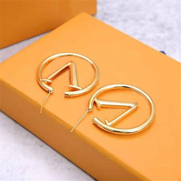 

fashion gold hoop earrings for lady women party wedding lovers gift engagement jewelry bride new womens big circle simple designer earrings, Golden;silver