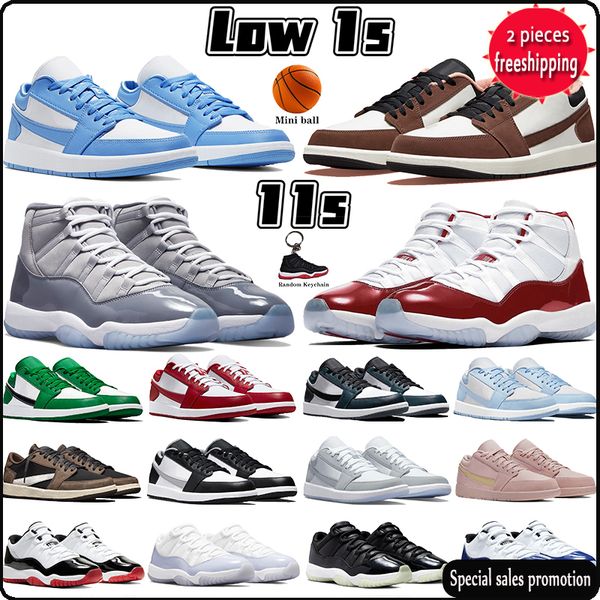

2022 2022 designer low 1 1s cool wolf grey 11 11s basketball shoes university blue 72- pure violet dark mocha 25th anniversary cherry conc, Black