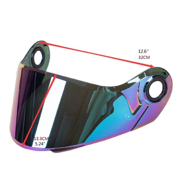 Motosiklet kaskları Bisiklet kask gözlükleri kabarcık kalkan lens retro vizör LS2 FF370 FF394 FF325Motorccle ile Uyumlu