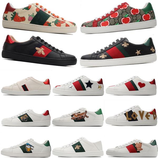 

casual shoes fashion white leather women little bee tiger mens running genuine leather embroidery classic trainers python embroidered love s