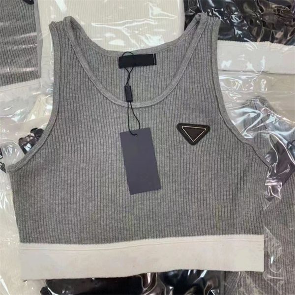 

t women's luxury shirts ladies teestanks black white with triangle brand p classic camis cotton camisole letter short sleeve women girl