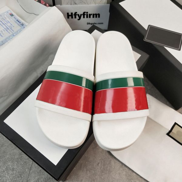 

2021 designer luxury men women slippers blooms flower print slipper tiger snake stripe sandals summer sandal classics fashion comfortable to, Black