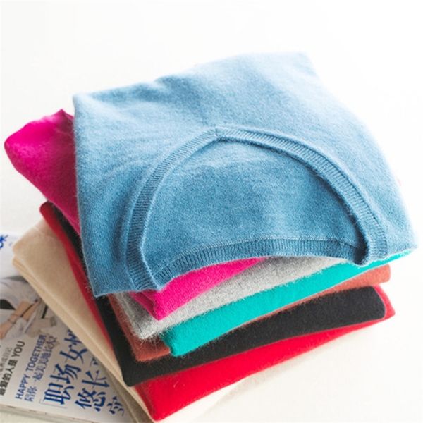 

autumn winter women sweater knitted female long sleeve v-neck cashmere sweater and pullover female pink slim jumpers 201203, White;black