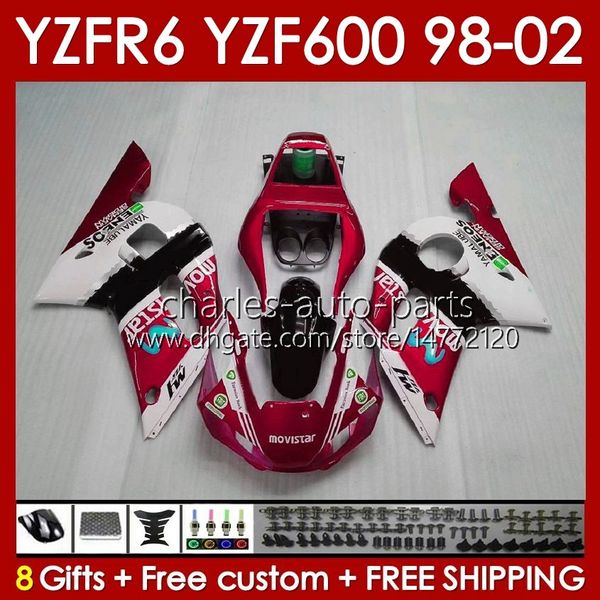 Körperarbeit für Yamaha YZF 600 CC YZF-600 YZF-R6 1998 1999 2000 2001 2002 Bodys 145no.126 YZF600 600CC YZF R6 R 6 98-02 Rahmen YZFR6 98 99 00 01 02 OEM Fairing Kit GLOSSY RED BLOSS SCHLOSS ROCH BLOSS SCHLAND