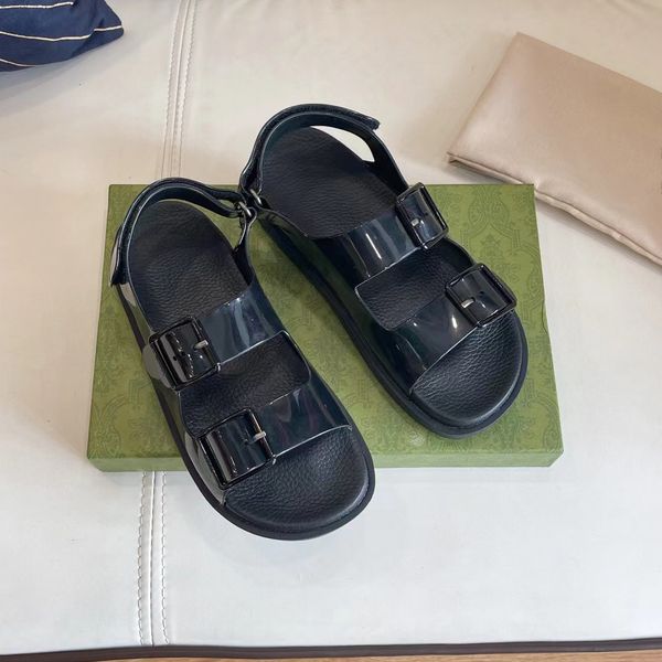 

2022 mens womens slipper sandals slippers three dimensional font shoes slide summer fashion wide flat slides flip flop, Black