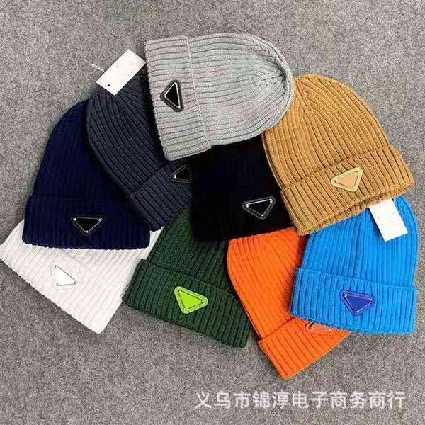 

21ss autumn winter designer prad inverted triangular budge label men's and women's pullover wool leisure warm elastic kn244y, Blue;gray