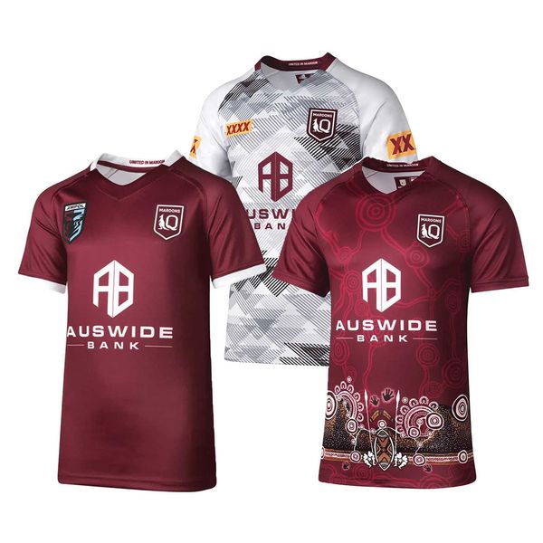 

2022 new men's t shirts j9dp maroons sae of origin indigenous training/captains run rugby jersey - mens, White;black