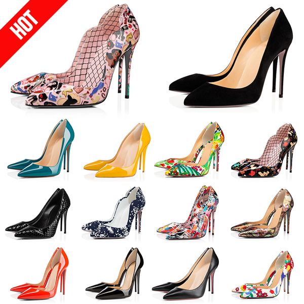 

2022 women luxury shoes designer high heels glitter rivets triple black ivory purple violet patent leather ruffles fashion dress party weddi