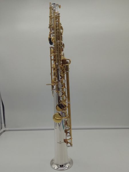 

mfc soprano saxophone s-991 s-wo10 silvering gold key sax soprano mouthpiece ligature reeds neck musical instrument