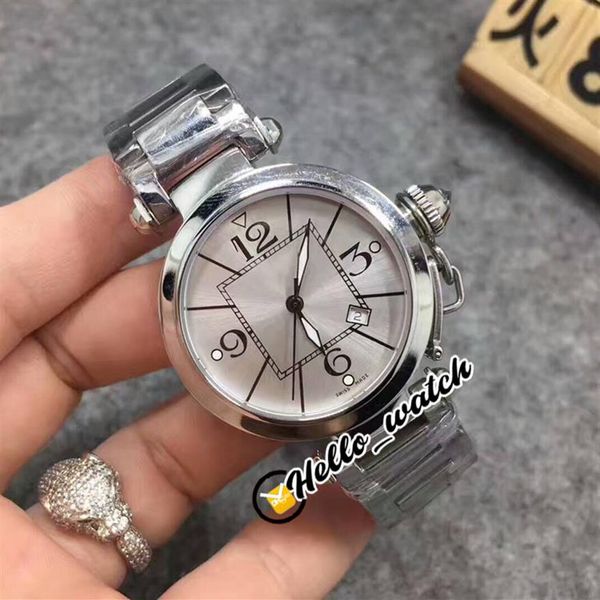 

fashion new pasha c 34mm w31074m7 white dial swiss quartz womens watch sapphire stainless steel bracelet ladies watches hello watc279v, Slivery;brown