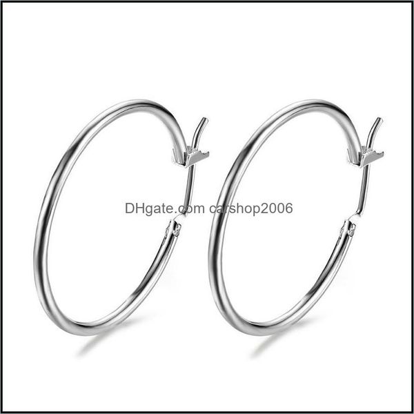 

hoop hie earrings jewelry minimalist female big round rose gold sier color wedding dainty retro double for women drop delivery 2021 mglyi, Golden;silver