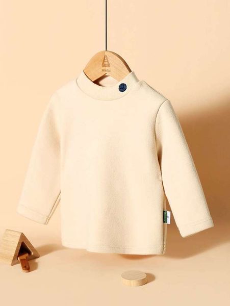 

baby mock neck embroidered she, Blue