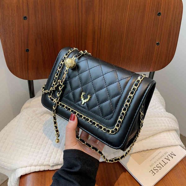 

women's new small cross fashion texture fashion ladies luxury dinner chain shoulder bag