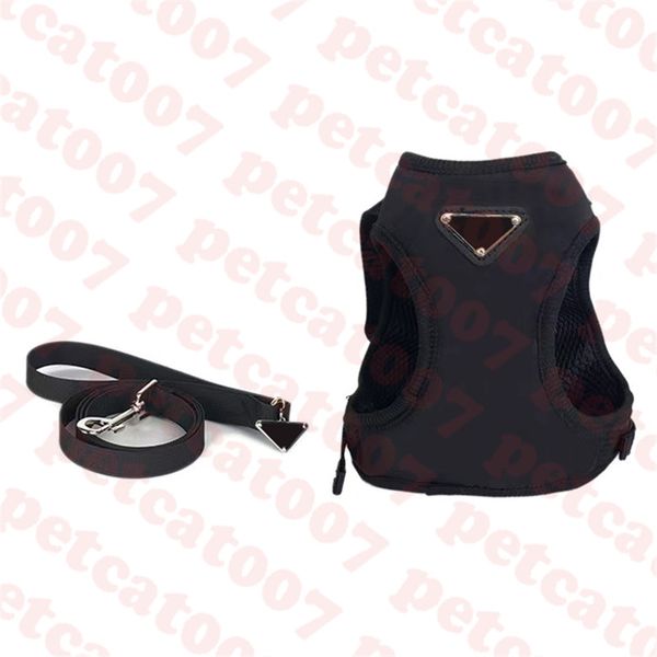 

designer pets harnesses leashes set triangle logo dogs collars leash fashion black pet charms supplies