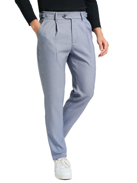 

men plicated detail tailored pants g8om#, Black