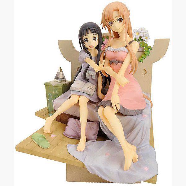 

huiya01 anime sword art online asuna and yui vignette pvc action figure collection model toy doll gifts q0722