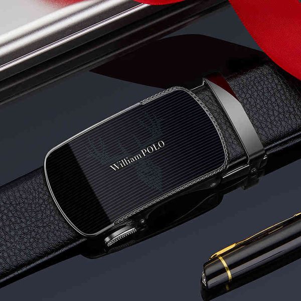 

belts emperor paul leather belt men's automatic buckle business fashion young first layer cow trouser xfj4, Black;brown
