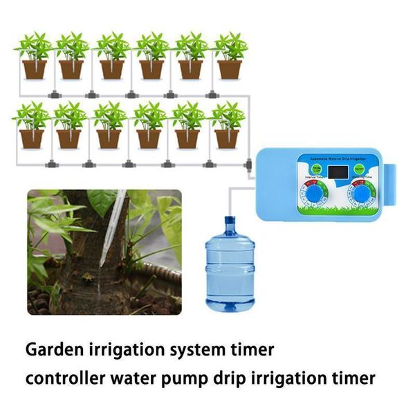 Automatisches Gartenbewässerungssystem Wasserpumpe Tropfbewässerung Timer Blumen Pflanze Bewässerung Timer Controller für Zuhause Y200106