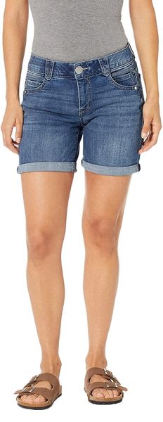 

women's ab solution petite 5" cuffed short q29l#, White;black