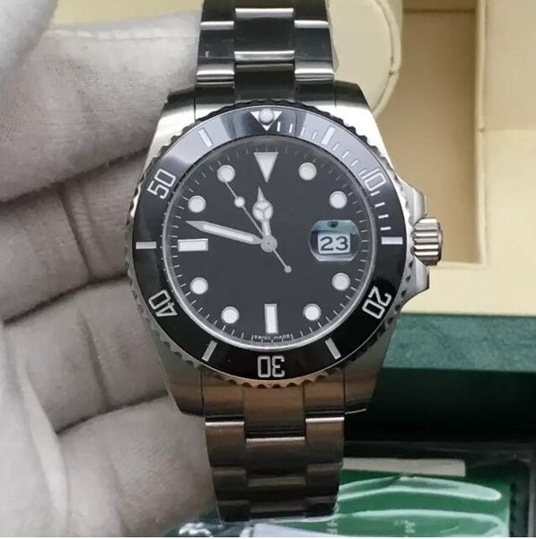 

4 colors watches men sapphire black ceramic bezel stainless steel 40mm 116610lv 116610ln 126610lv 126610ln automatic mechanical wristwatch, Slivery;brown