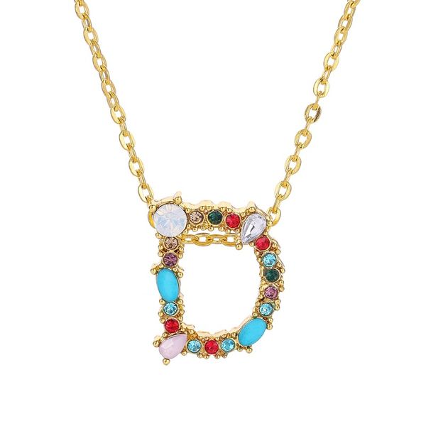 

925 sterling silver gold letter m pendant initial f alphabet necklace monogram opals 2022 for women accessories fine jewelry