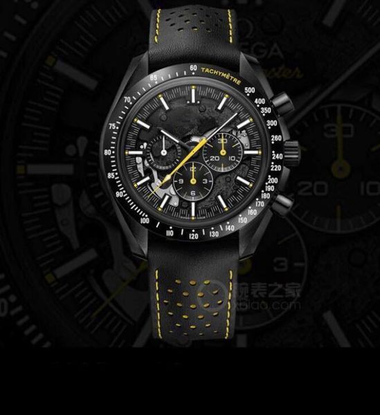 

2022 new darkmoon series men's vk quartz movement watch super fashion watch, Slivery;brown