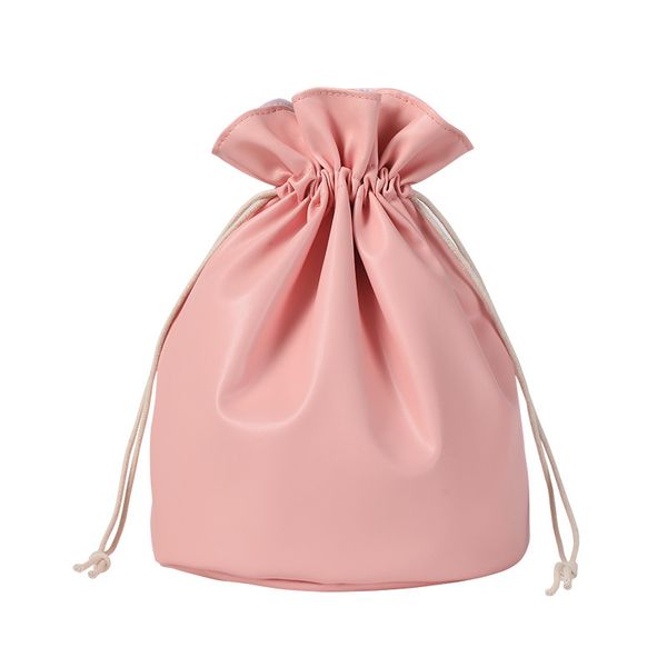 Borsa da trucco piatta da donna con coulisse, organizer da viaggio per cosmetici, rossetto, ombretto, custodia per pennelli, kit da toilette pigro, strumenti per lavare i sacchetti