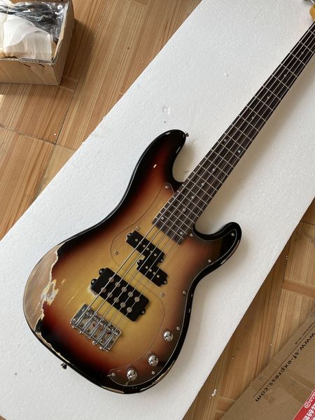 

custom shop exit 5 string pj bass guitar handmade heavy relic delivery