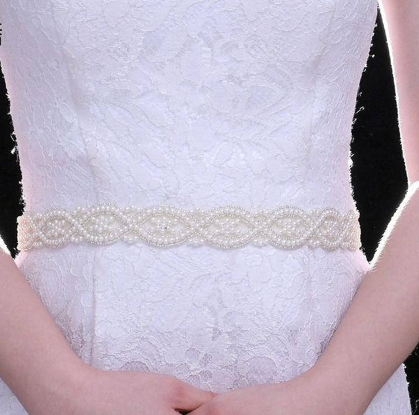 

wedding favors bridal dresses belt beaded pearl wedding accessories woman party prom emellished sash bridesmaid gown waistband