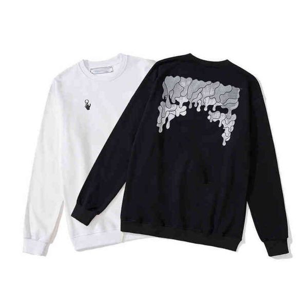 

luxury mens classic sweatshirts designer offs brand back print arrow x hoodies loose hip hop hoodie autumn winter men women sweatshirt blac, Black