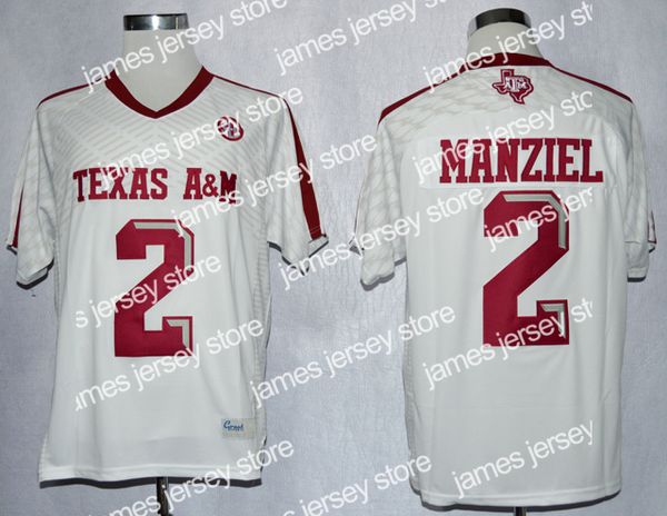 Texas AM Aggies Fußballtrikot 2 Johnny Manziel Ncaa 2022 genäht