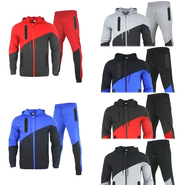 2022 Designer fino masculino esportivo de calças de lã Tech calças tracksuit de roupas esportivas de calça de calça de calça de calça solteira solta um zíper com padrões com painéis tamanho de moletom para homem mulher M-xxxl