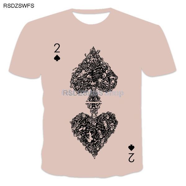 

ace of spades mens t-shirts playing card 3d brand printing personalized t-shirt fashion street style summer short-sleeved t-shir 21trd, White;black
