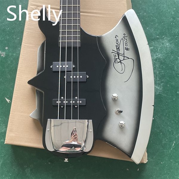 

in stock electric guitar antique custom axe shape 4 string bass guitar support custom guitars guitarra