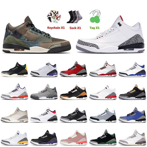 

authentic jumpman 3 3s iii mens basketball shoes patchwork court purple cool grey georgetown medium grey dark kmquat trainers sneakers size
