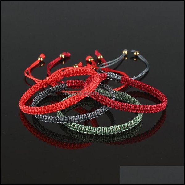 

charm bracelets minimalist handmade braided rope bracelet women men adjustable lucky red thread brazalete yog bdesybag dhb3a, Golden;silver