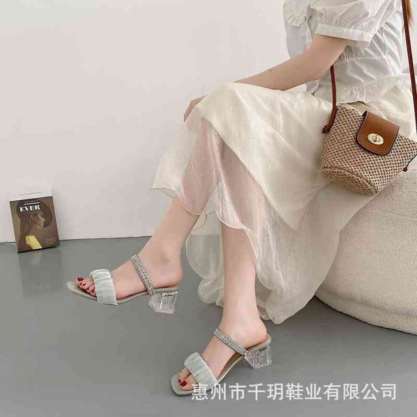 

sandals gentle fashion high heels women's summer sandals temperament niche design slippers 5n0v, Black