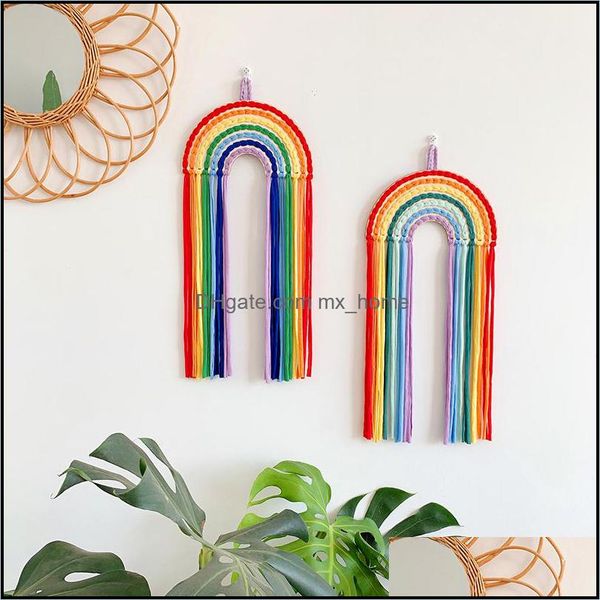 Decorazioni da parete Nursery Store Baby Kids Maternità Ins Home Baby Room Arcobaleno Decorazione Ciondolo Mano We Dhi8T