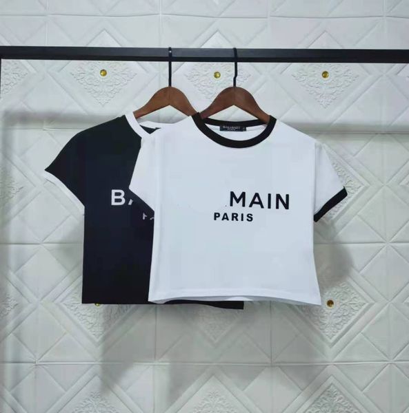 

bold flocking letters women's t-shirts cotton short roll sleeves branded t-shirt spring and summer, White