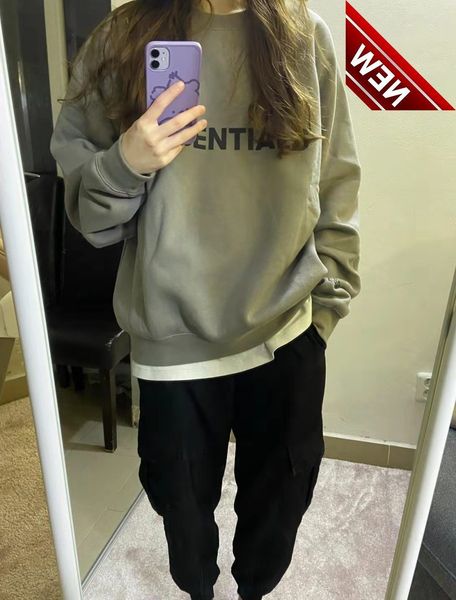 

popular fashion brand 2022 round neck pullover ess sweater, Black